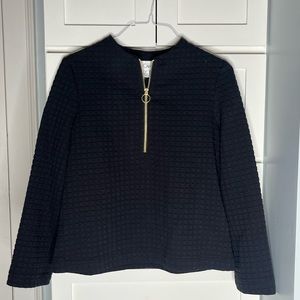 NWT Sara Campbell black quilted 1/4 zip jacket